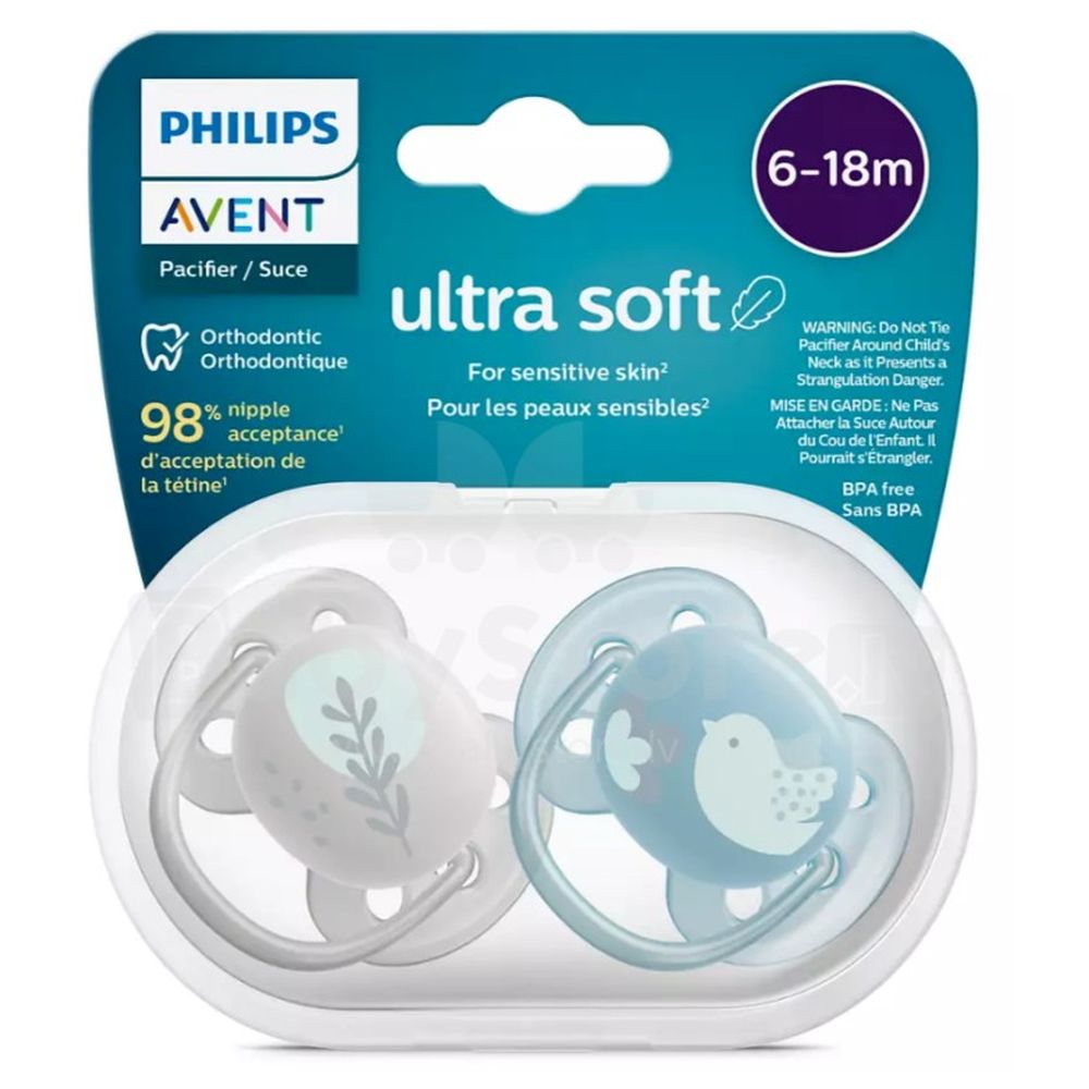 Philips Avent - Ultra Soft Pacifier - Pack of 2 - 6-18M