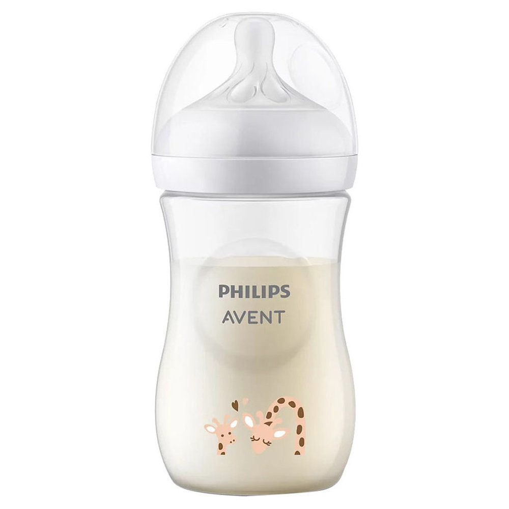Philips Avent - Natural Response Baby Feeding Bottle 260ml - Giraffe Design