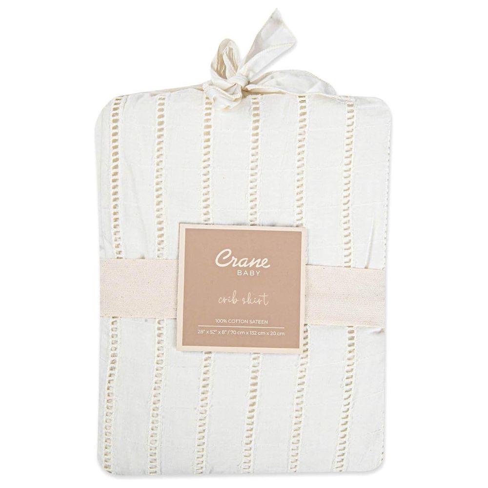 Crane Baby Crib Bed Skirt 132 x 71 cm