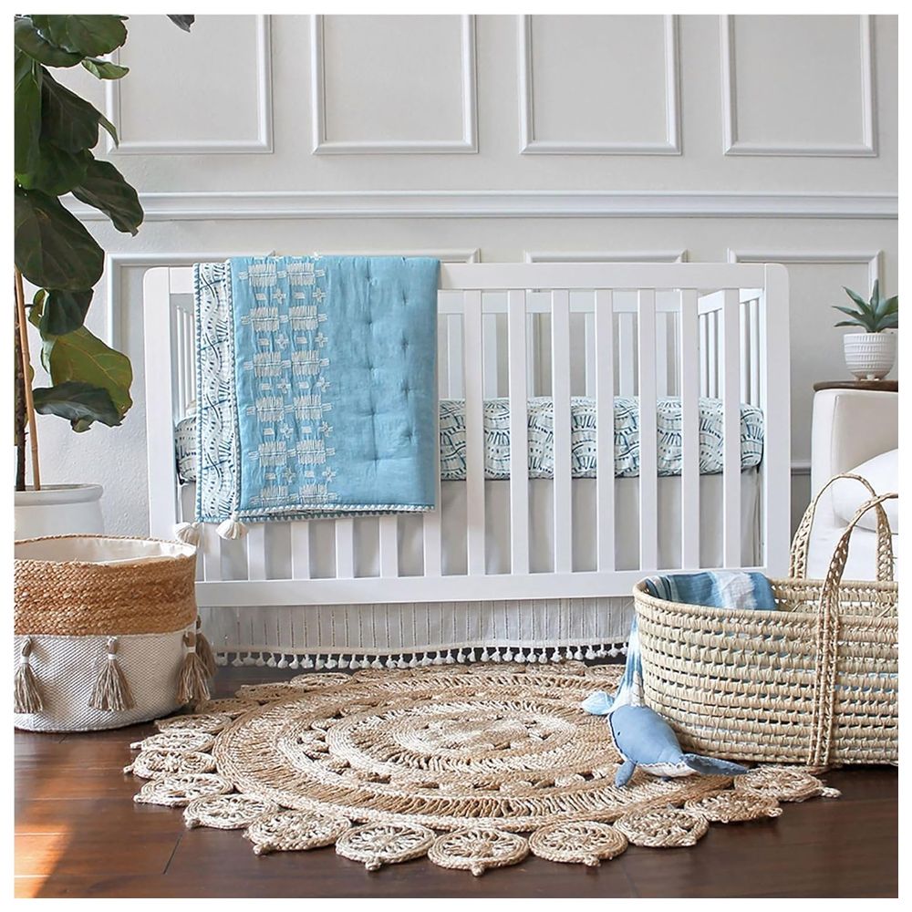 Crane Baby Crib Bed Skirt 132 x 71 cm