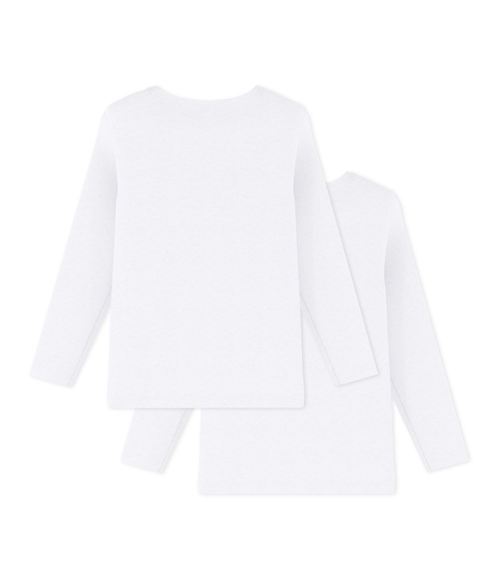 Petit Bateau Boys' Long-Sleeved T-Shirt 2pcs - White