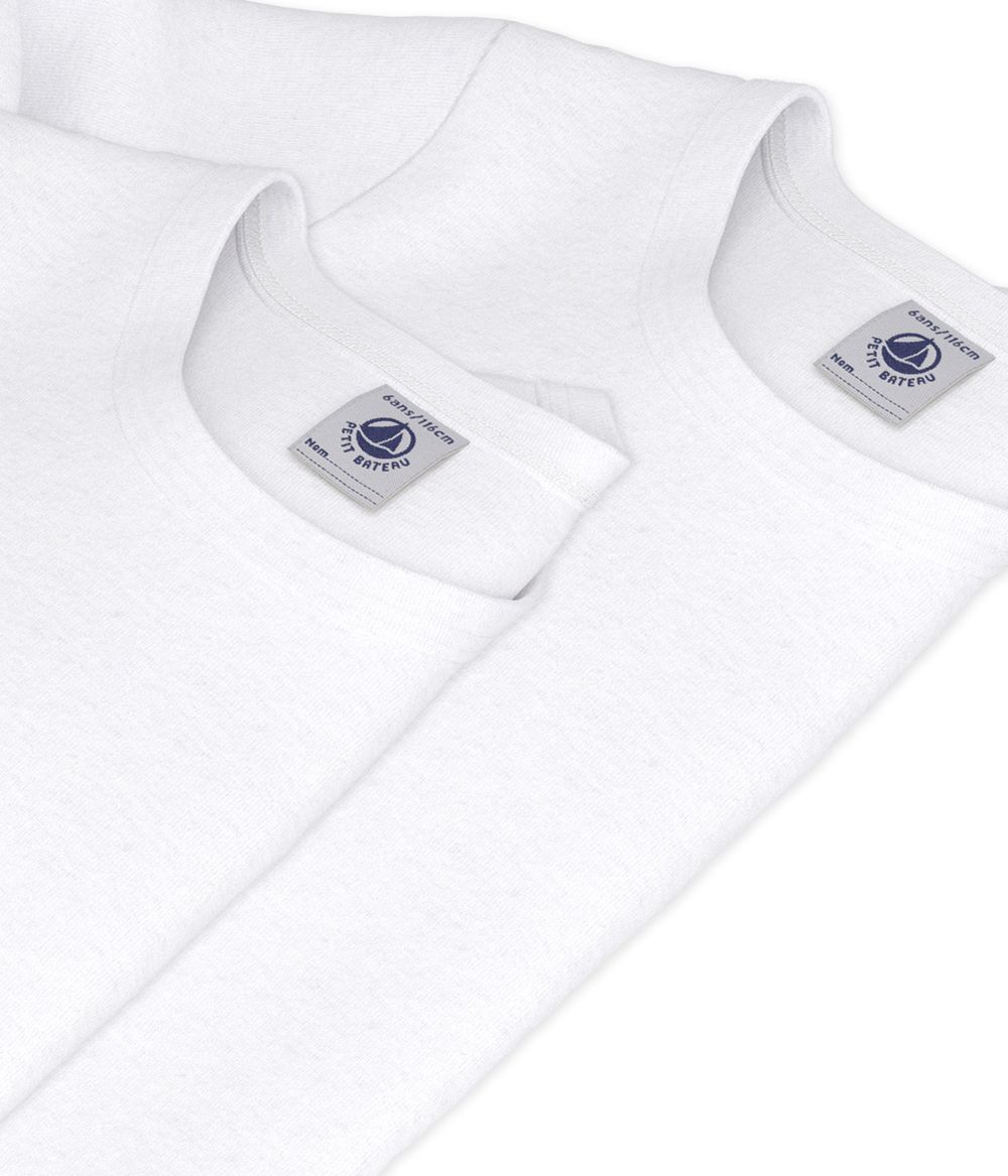 Petit Bateau Boys' Long-Sleeved T-Shirt 2pcs - White