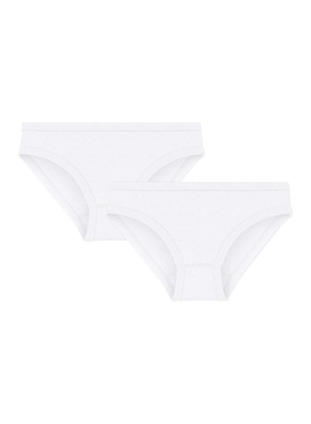 Petit Bateau Girls White Knickers - White - Pack of 2