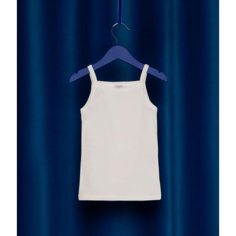 Petit Bateau Girl's Strappy Vests - White - 2 Pcs