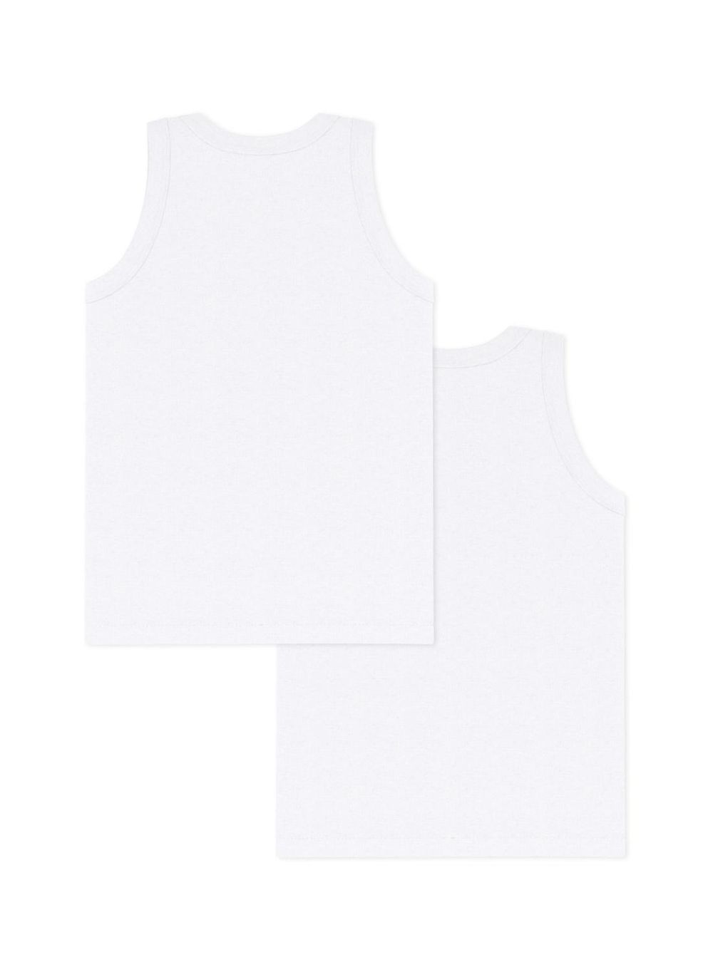 Petit Bateau Boys Vests - White - Pack of 2