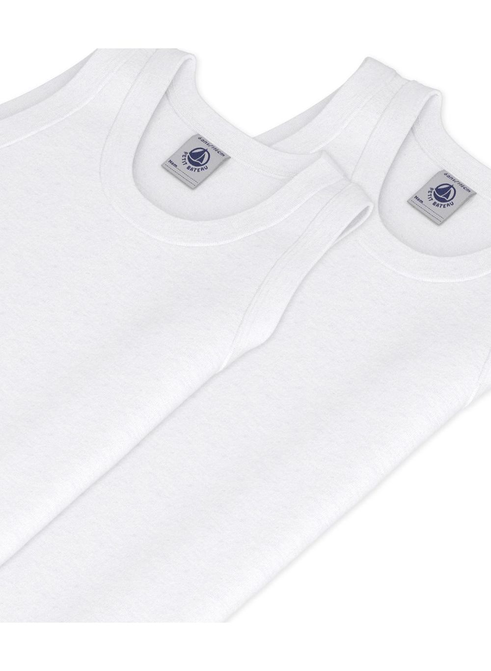 Petit Bateau Boys Vests - White - Pack of 2