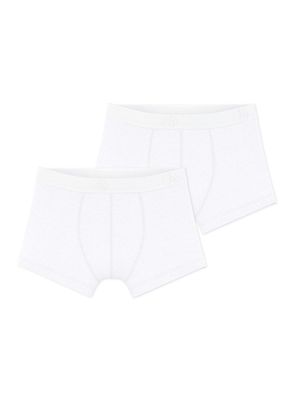 Petit Bateau Boys Boxer Shorts - White - Pack of 2