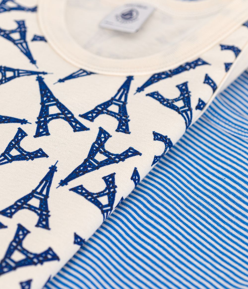Petit Bateau Cotton Tank Tops Paris-Themed 2 Pcs