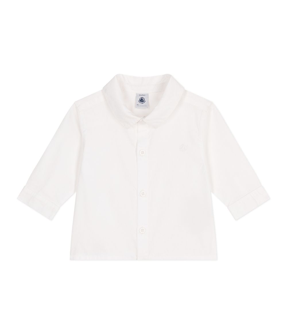 Petit Bateau Babies Plain Cotton Shirt - White