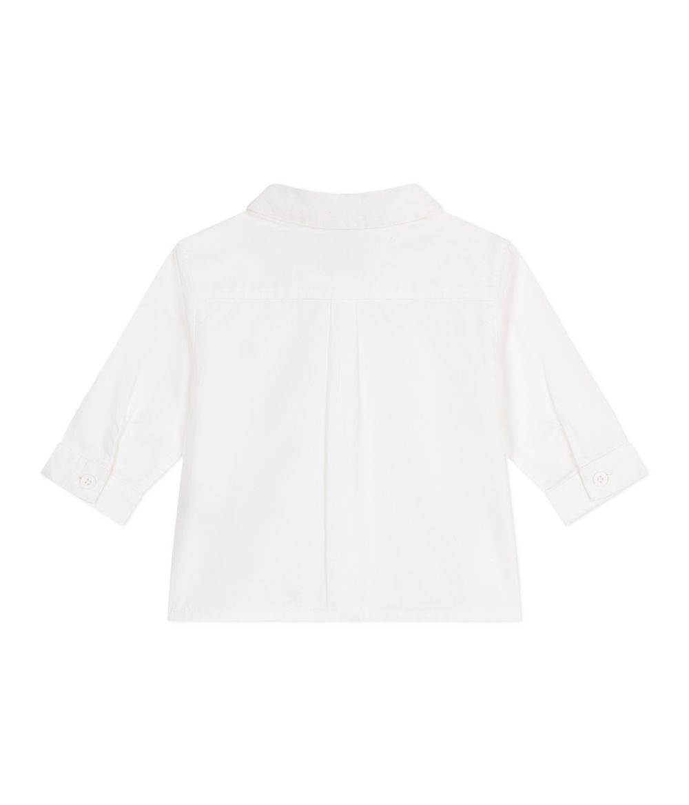 Petit Bateau Babies Plain Cotton Shirt - White