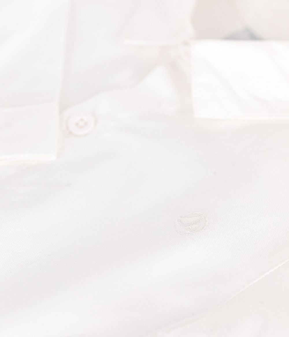 Petit Bateau Babies Plain Cotton Shirt - White