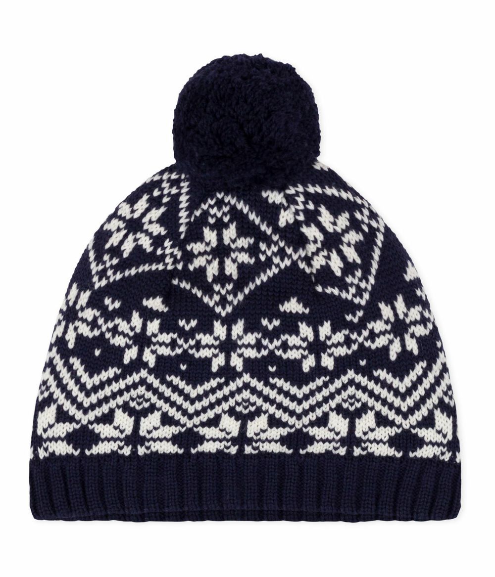 Petit Bateau Kids Woollen Jacquard Hat