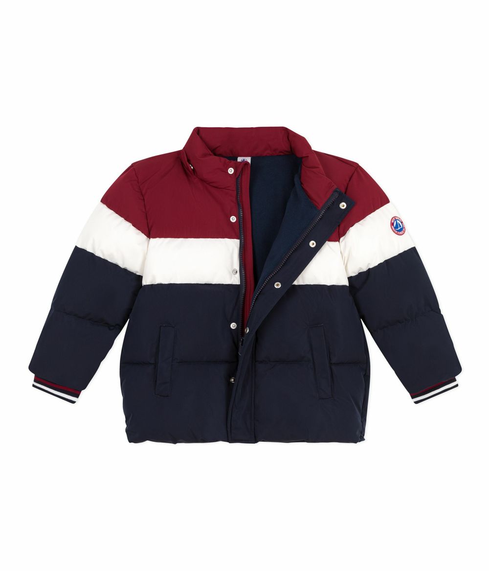 Petit Bateau Boys' Colourblock Puffer Jacket - Multicolor