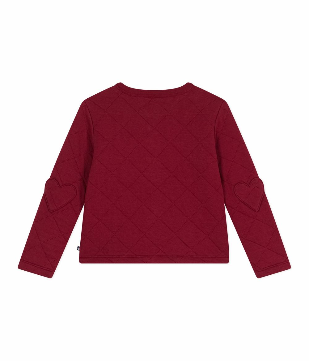 Petit Bateau Kids Plain Cotton Cardigan Amarante