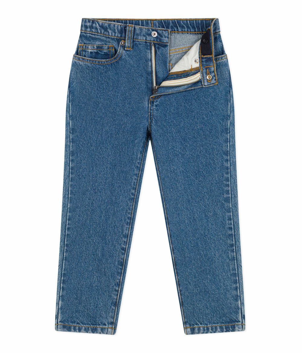 Petit Bateau - Children's Denim Trousers - Bleu Moyen