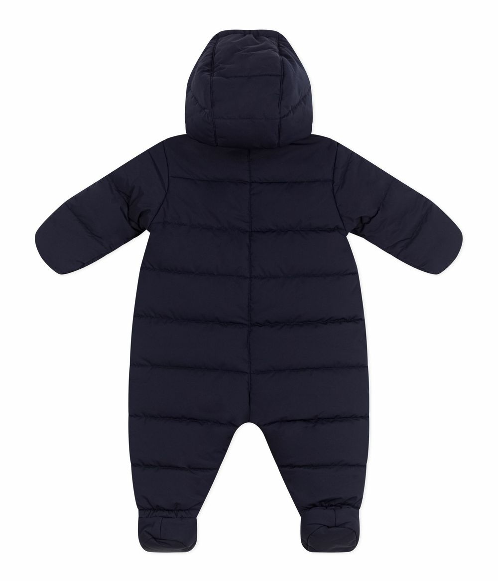 Petit Bateau Baby Boy's Hooded Polyester Snowsuit Smoking - Blue