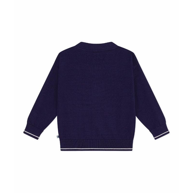 Petit Bateau Boy's Plain Cardigan - Blue