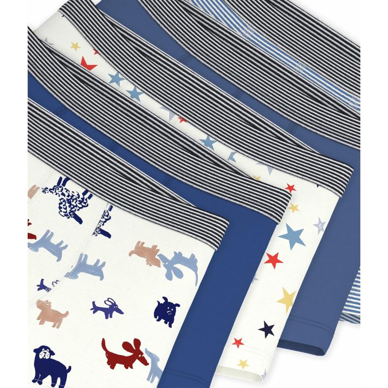 Petit Bateau Boy's Printed Boxers - Multicolor - 5 Pcs