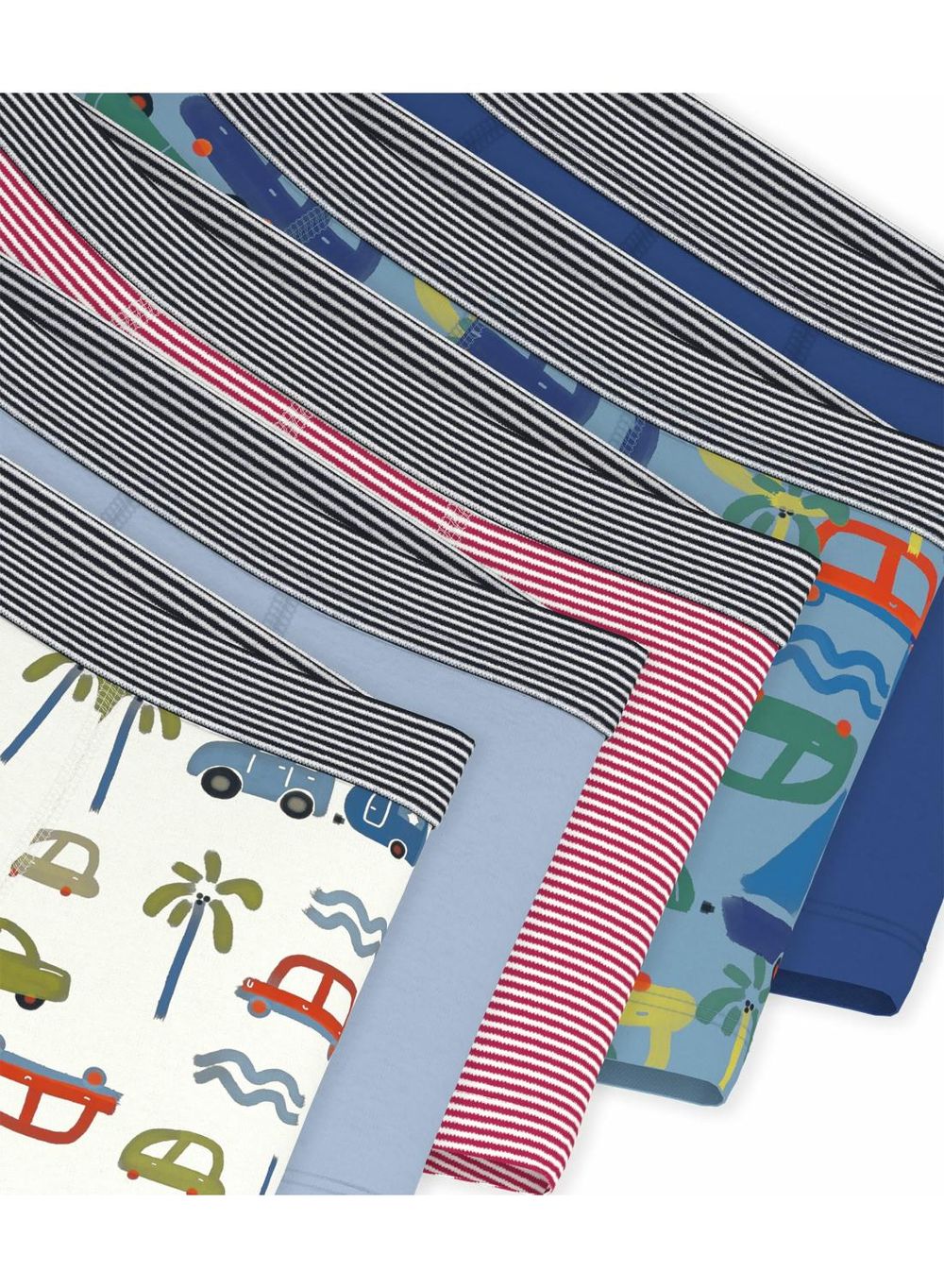 Petit Bateau Boys Printed Cotton Boxers - Multicolor - 5 Pcs