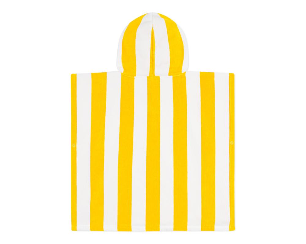 Petit Bateau - Children's Stripy Cotton Terry Bath Poncho - Yellow