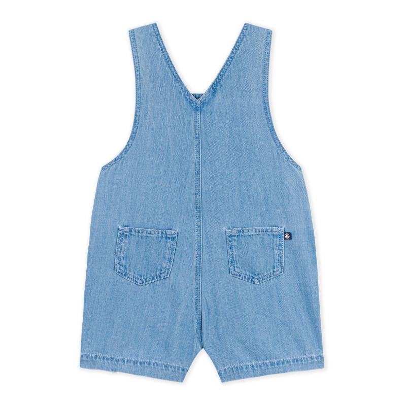 Petit Bateau Babies Denim Dungarees - Blue