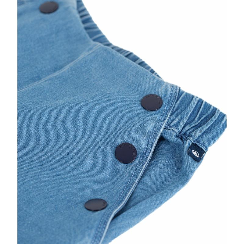 Petit Bateau Girl's Denim Trousers - Blue