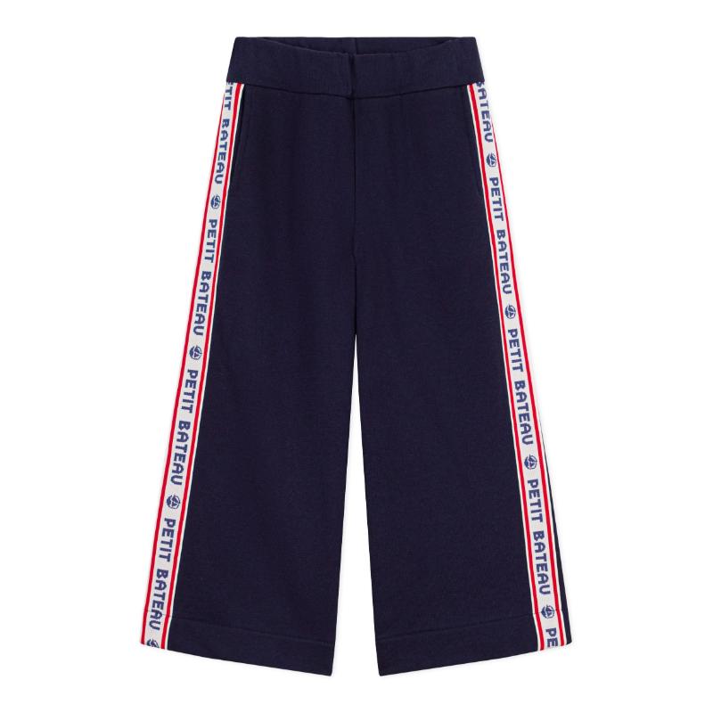 Petit Bateau Girl's Cotton Jogging Bottoms Smoking - Blue