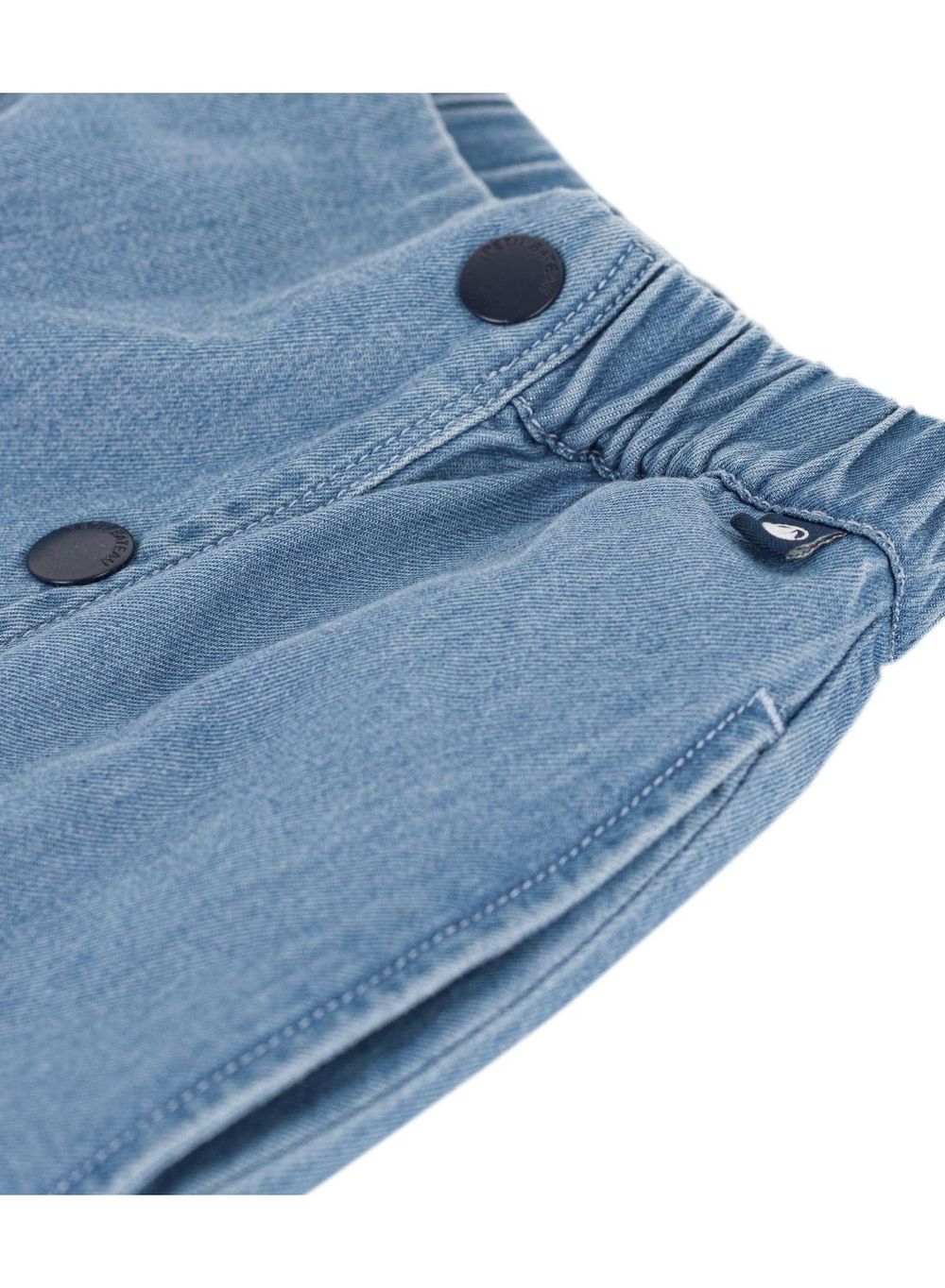Petit Bateau Girls Short Plain Cotton Skirt - Blue