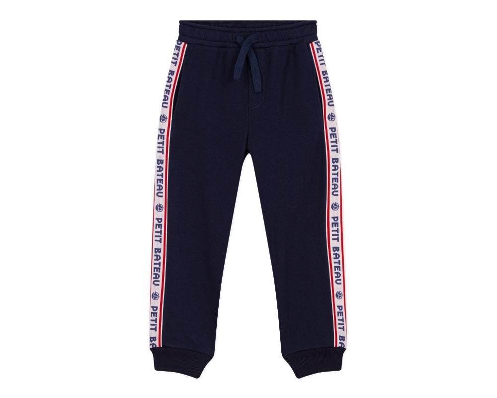 Petit Bateau Boy's Cotton Jogging Bottoms Smoking - Blue
