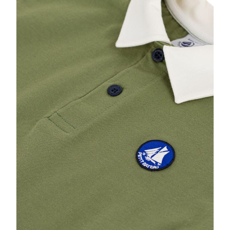 Petit Bateau Boy's Short Sleeves Polo Shirt Olivine