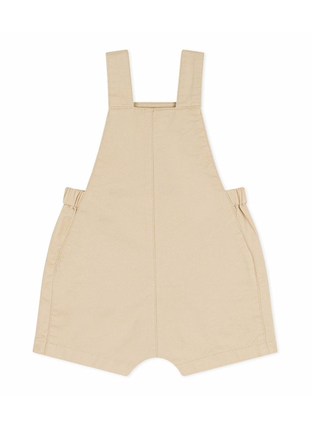 Petit Bateau Boys Short Legged Twill Dungarees - Beige