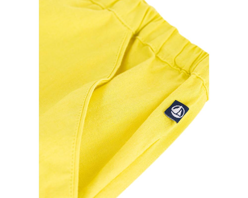 Petit Bateau - Girl's Plain Cotton Shorts - Yellow