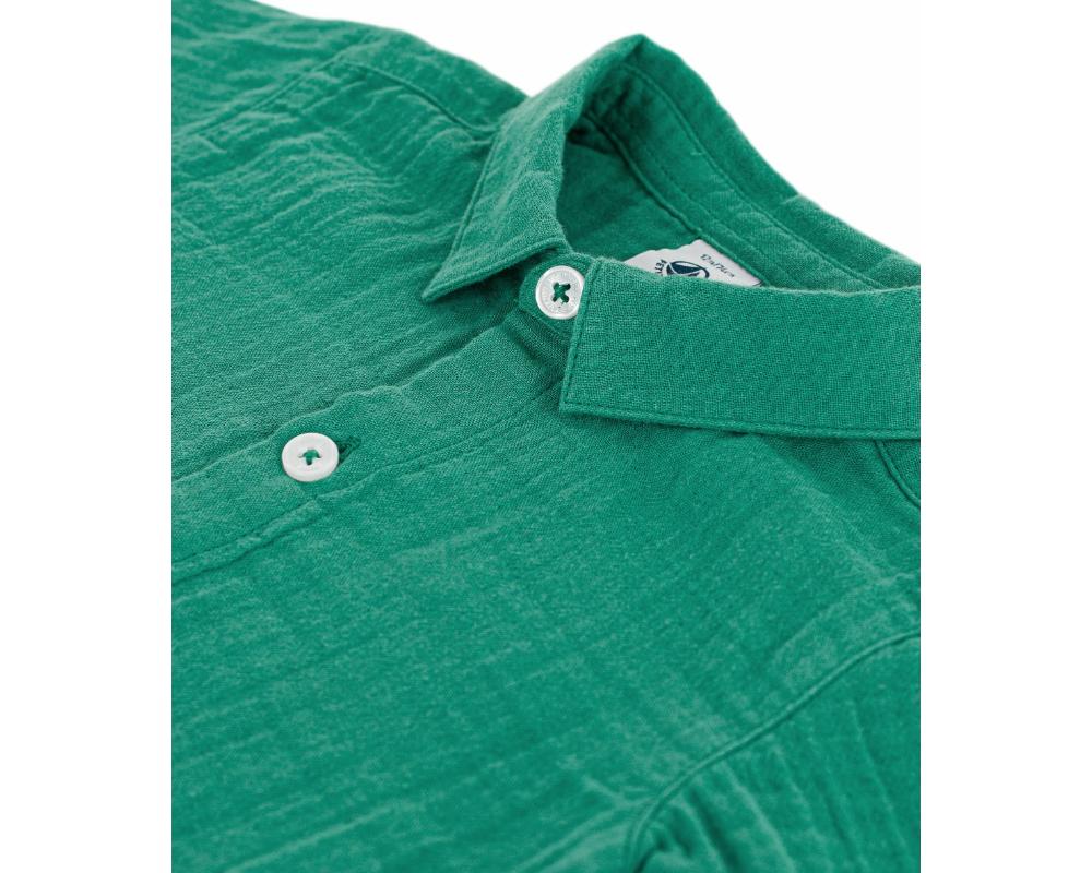 Petit Bateau - Baby Boy's Plain Short Sleeves Shirt - Greeny