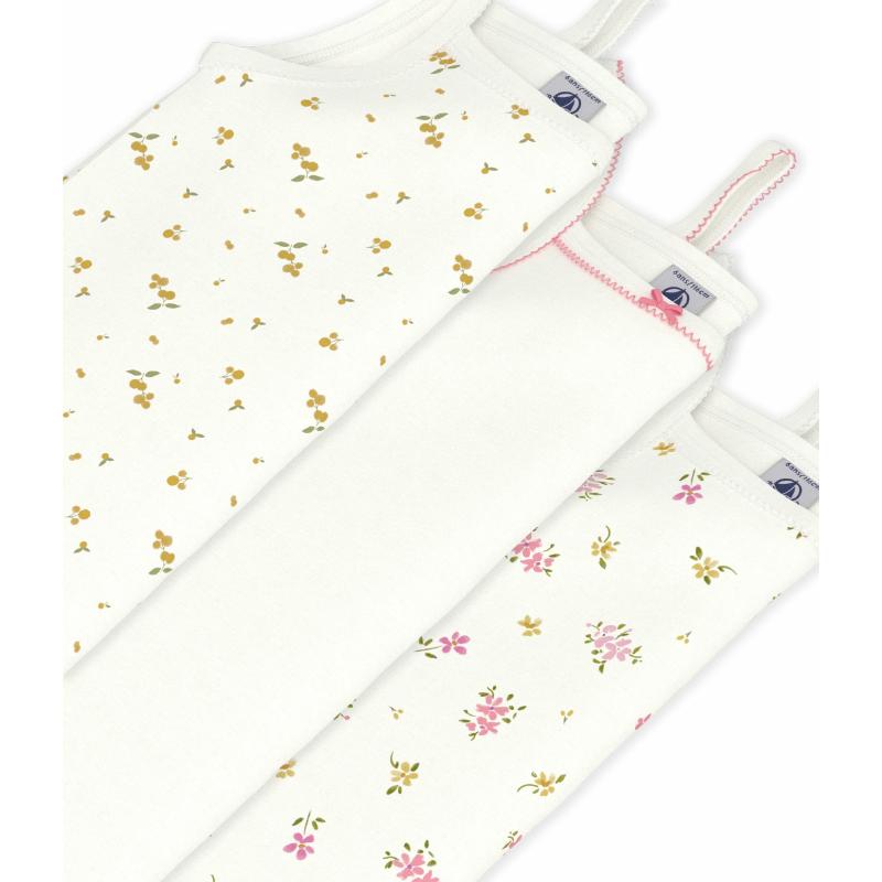 Petit Bateau Girl's Floral Print Tank Tops - Multicolor - 3 Pcs