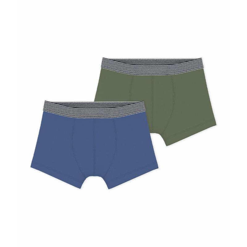 Petit Bateau Boy's Plain Boxers - Multicolor - 2 Pcs