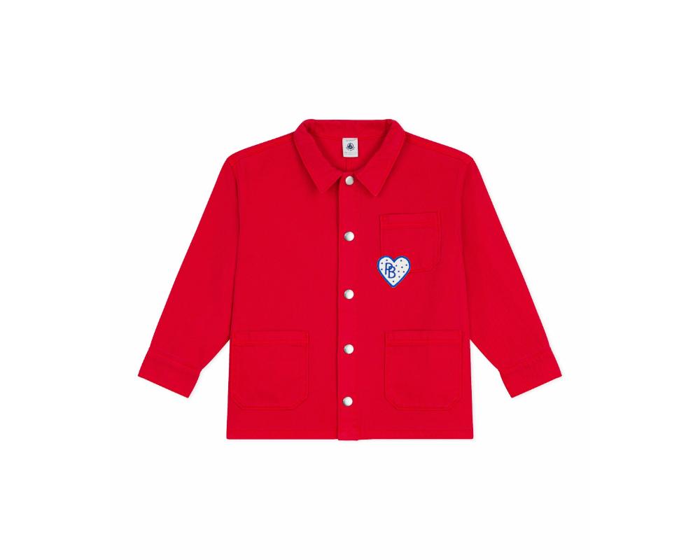 Petit Bateau Girl's Plain Long Sleeves Jacket Pompier