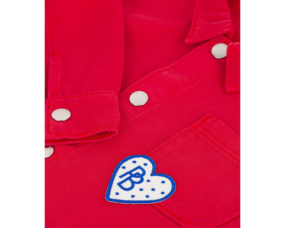 Petit Bateau Girl's Plain Long Sleeves Jacket Pompier