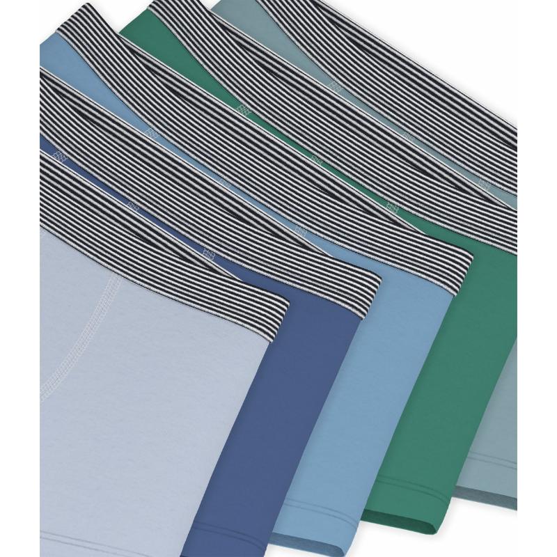 Petit Bateau Boy's Plain Cotton Boxers - Multicolor - 2 Pcs