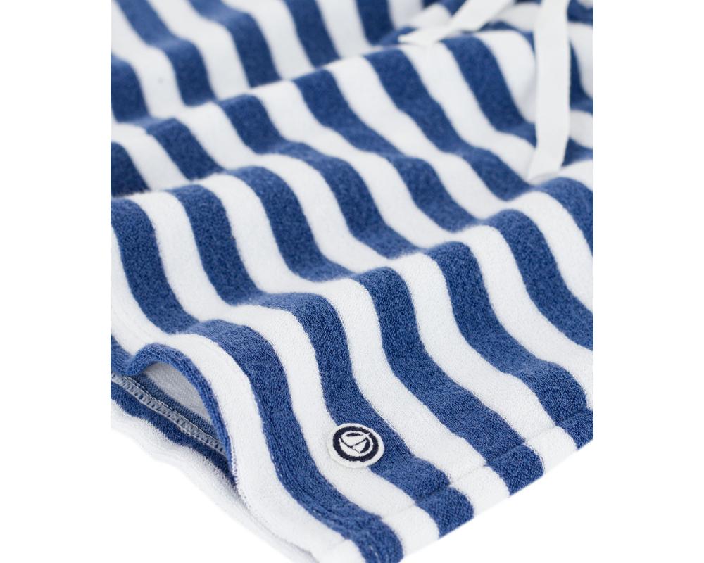 Petit Bateau - Girl's Striped Shorts - Crepuscule Blue/Marshmallow White