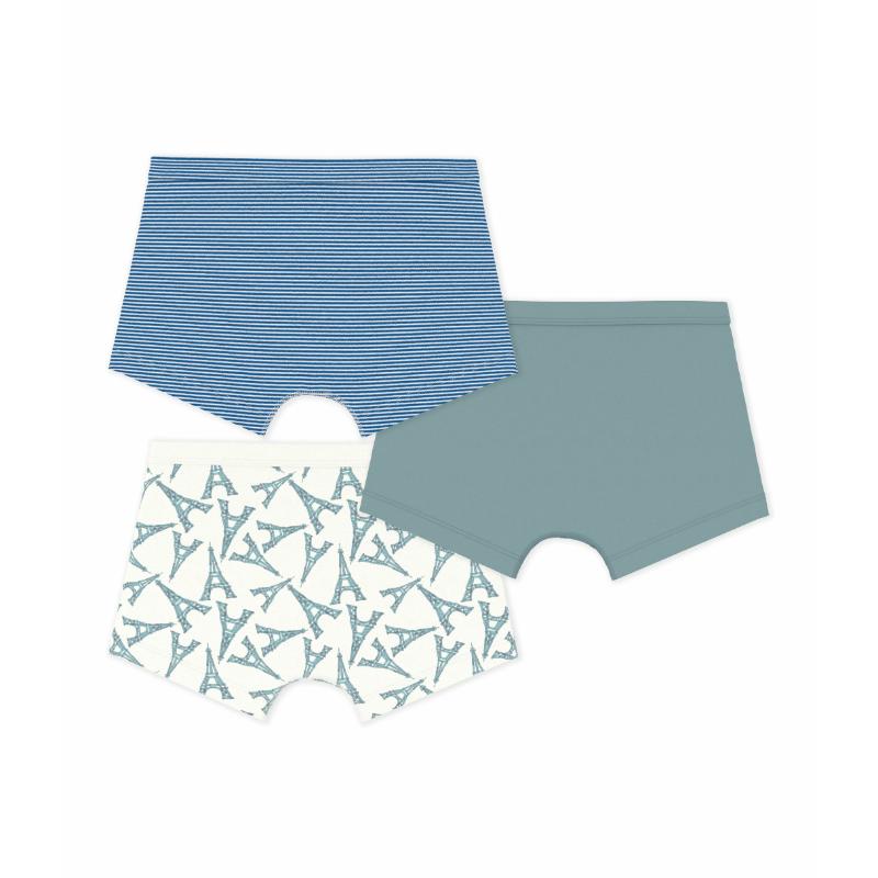 Petit Bateau Boy's Eiffel Tower Boxers - Multicolor - 3 Pcs