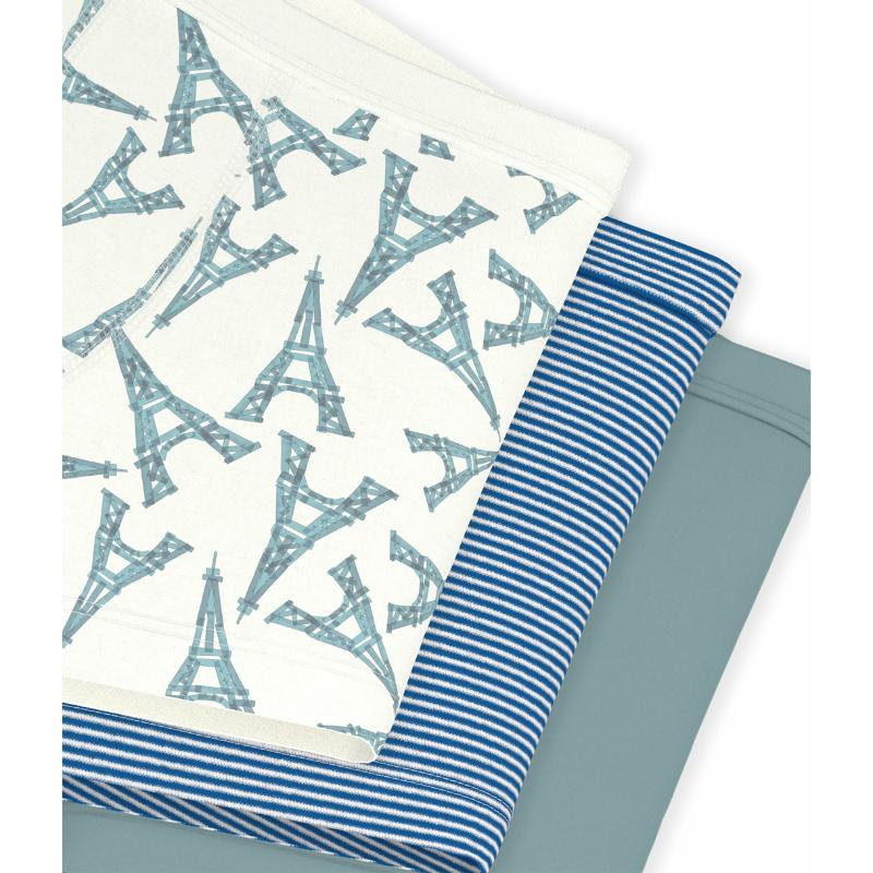 Petit Bateau Boy's Eiffel Tower Boxers - Multicolor - 3 Pcs