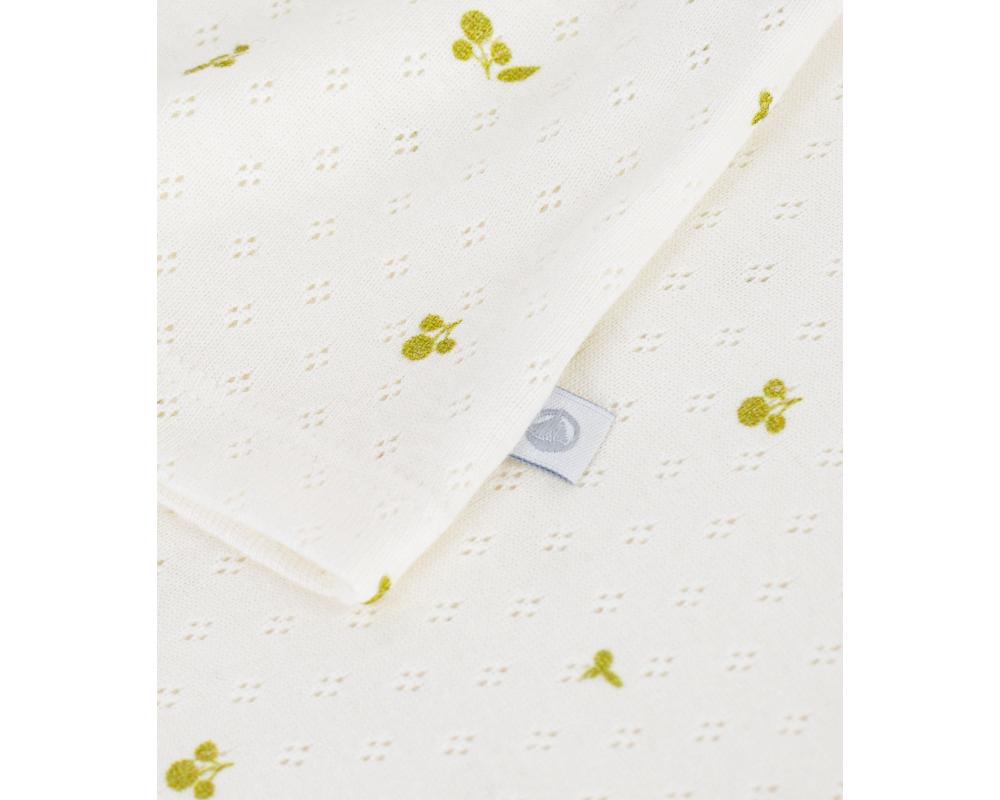 Petit Bateau - Girls Short-Sleeved Floral Print T-Shirt - Moss White
