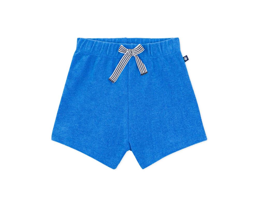 Petit Bateau - Babies Plain Terry Shorts - Blue