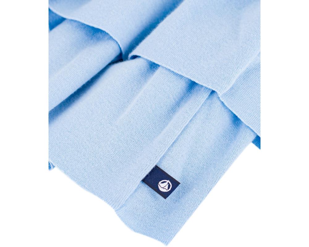 Petit Bateau - Girl's Short Plain Cotton Skirt - Blue