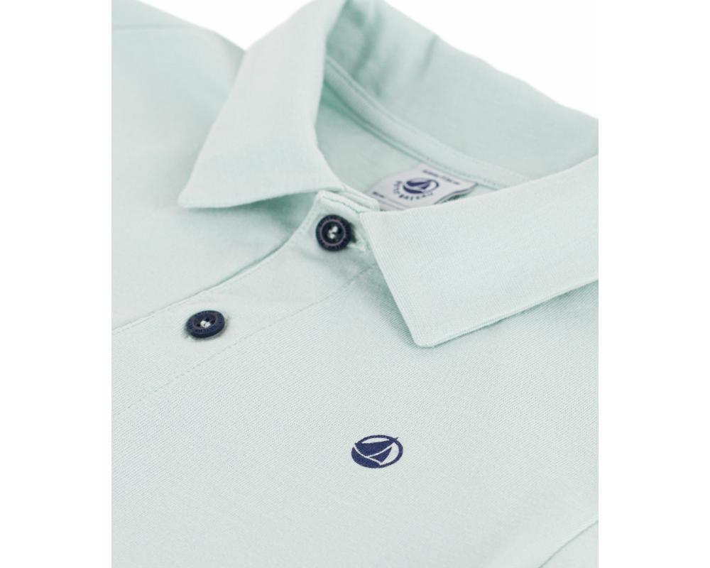Petit Bateau - Boy's Cotton Short-Sleeved Polo Shirt - Blue