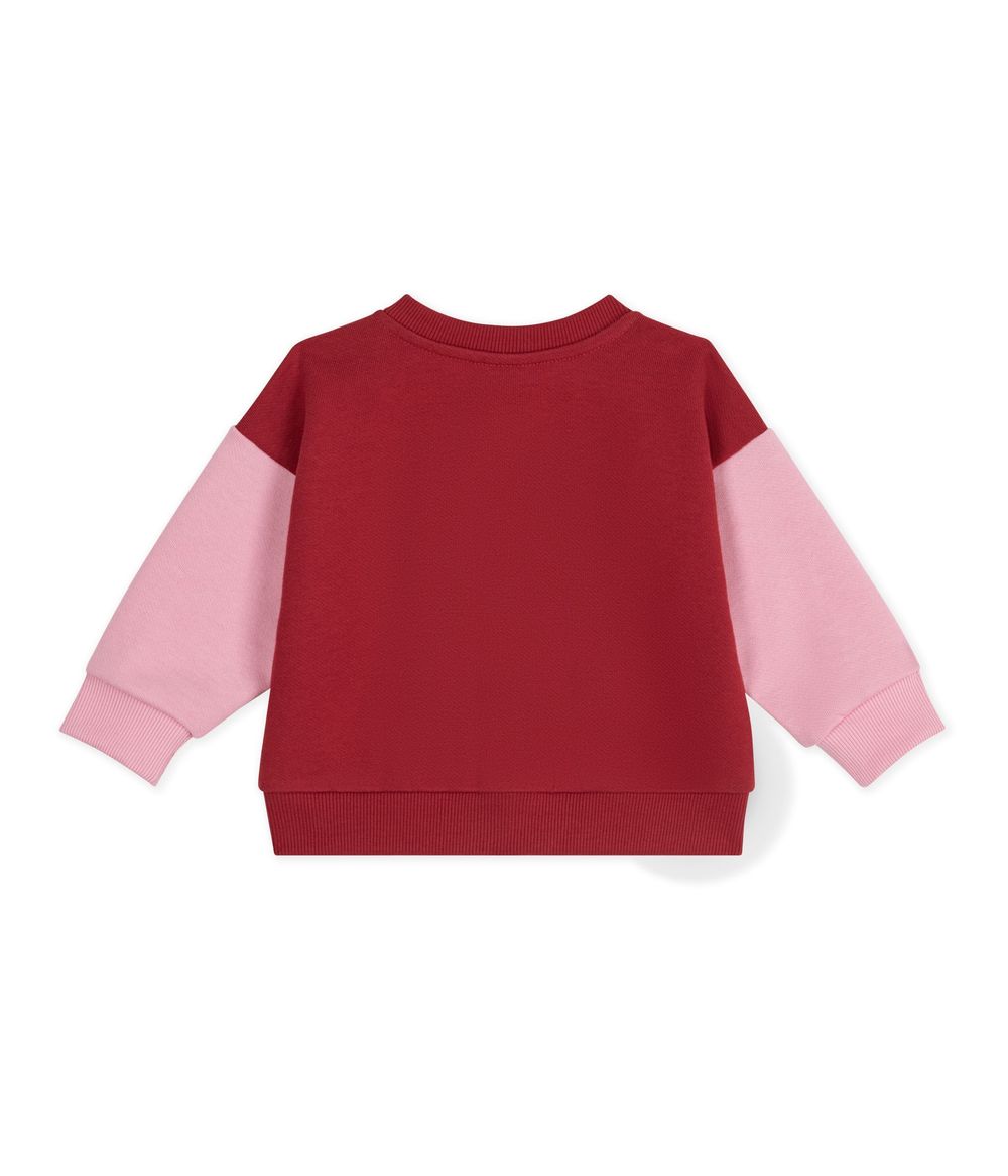 Petit Bateau - Baby Girl's Two-Tone Cotton Jacket - Chili/Charmi