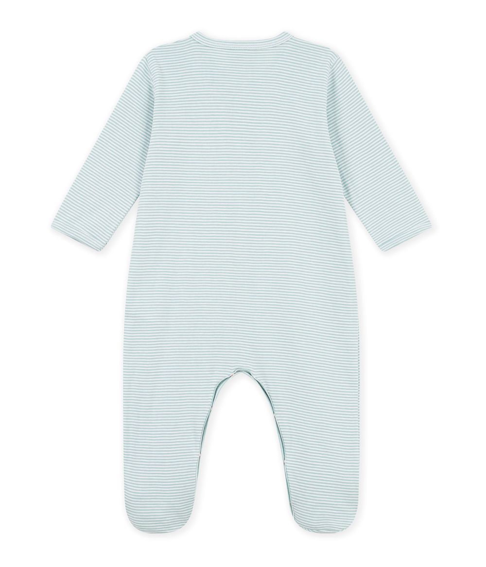 Petit Bateau - Pinstriped Cotton Sleepsuits - Bob/Marshmallow