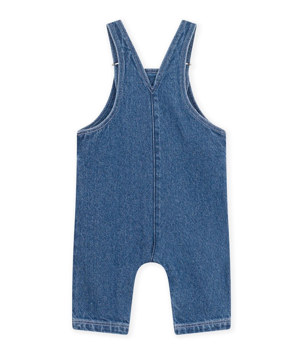 Petit Bateau - Baby Boy's Long-Leg Dungaree - Denim Moyen