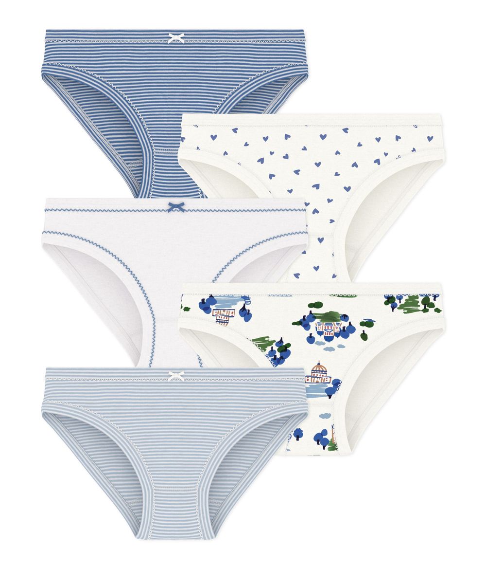 Petit Bateau - 5pc-Set - Printed Cotton Panties - Multicolor