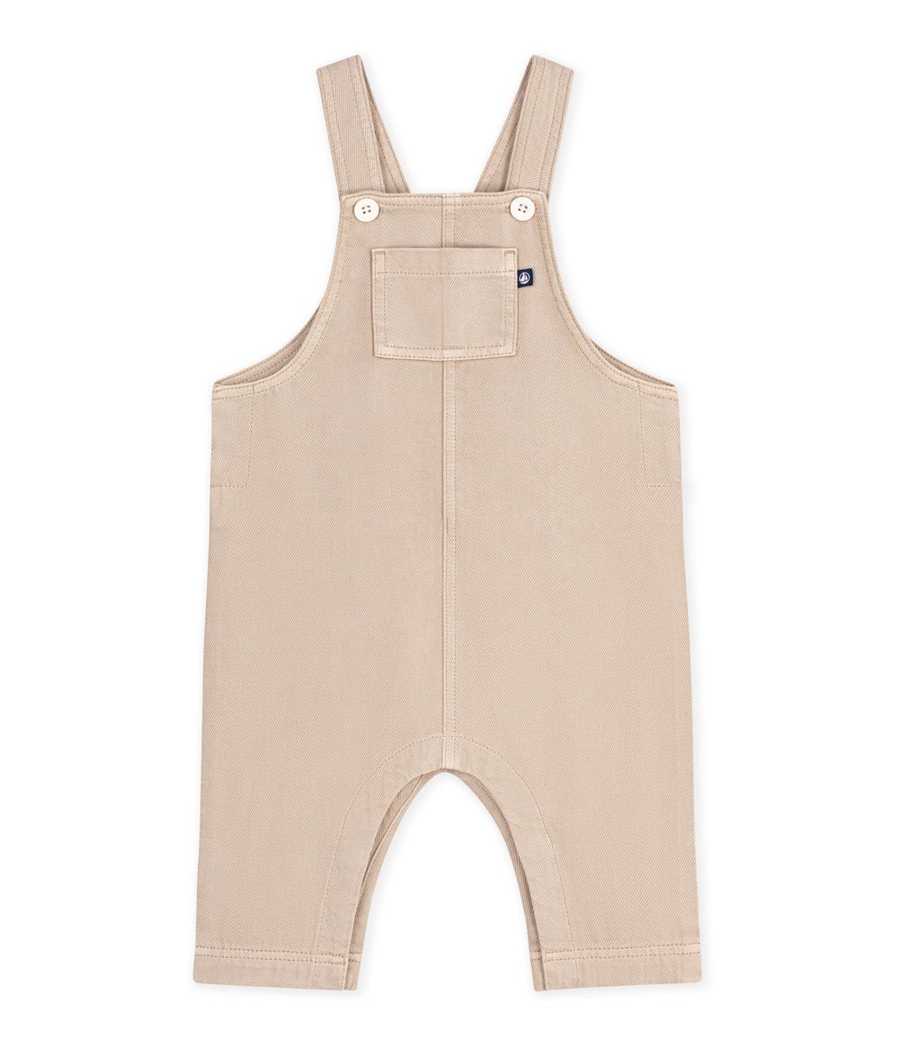 Petit Bateau - Baby Boy Long-Leg Plain Twill Dungarees - Sander